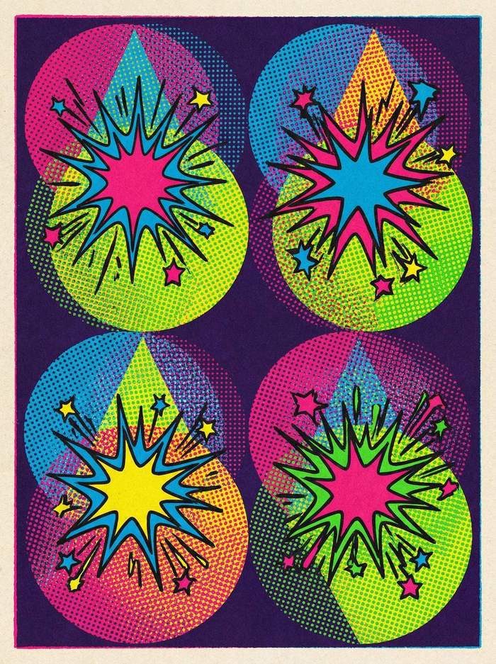 澳门彩票 - 波普艺术抽象几何色彩作品